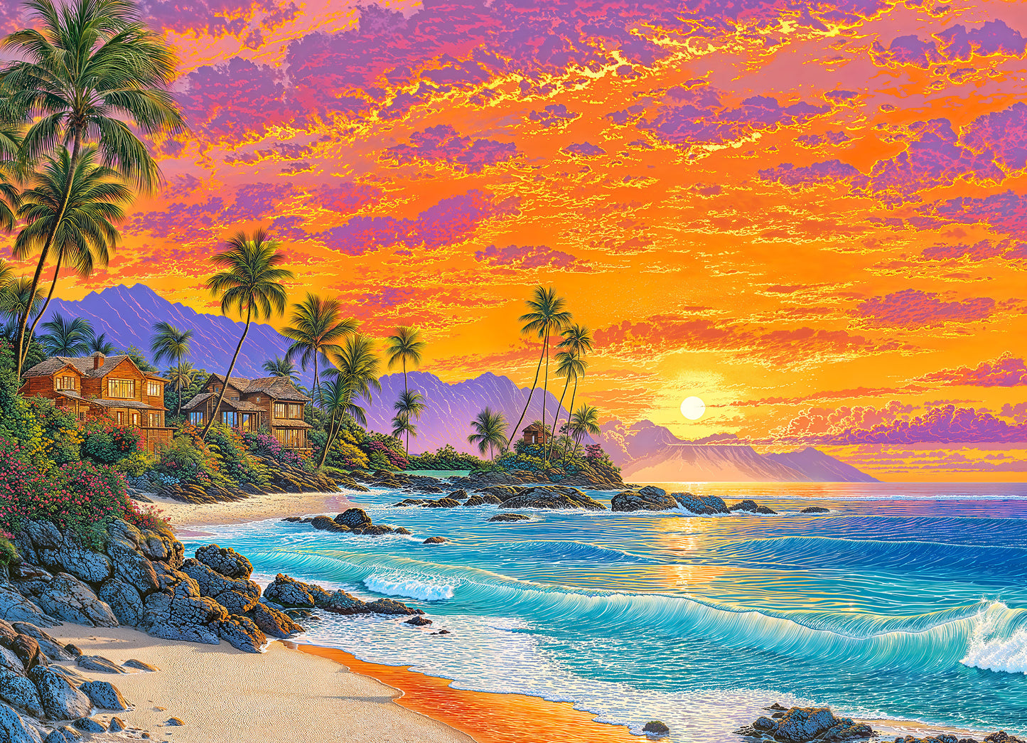 Sunset Bliss by The Sea