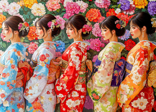 Petal Whispers: A Geisha's Harmony