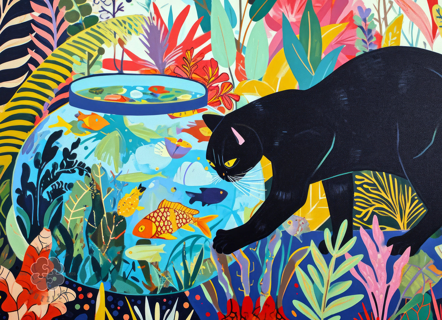 Cat Puzzle – Cat & Catch: Feline Mischief – 1000 Piece Puzzle