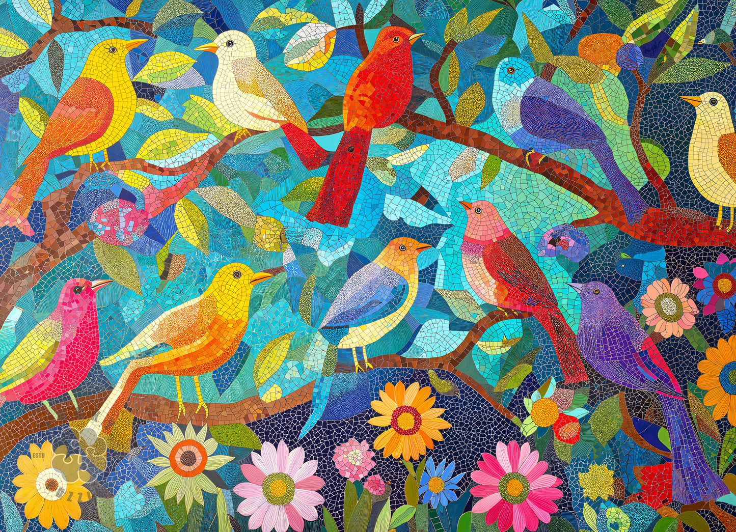 Bird Puzzle – Birds & Blooms – 1000 Piece Puzzle