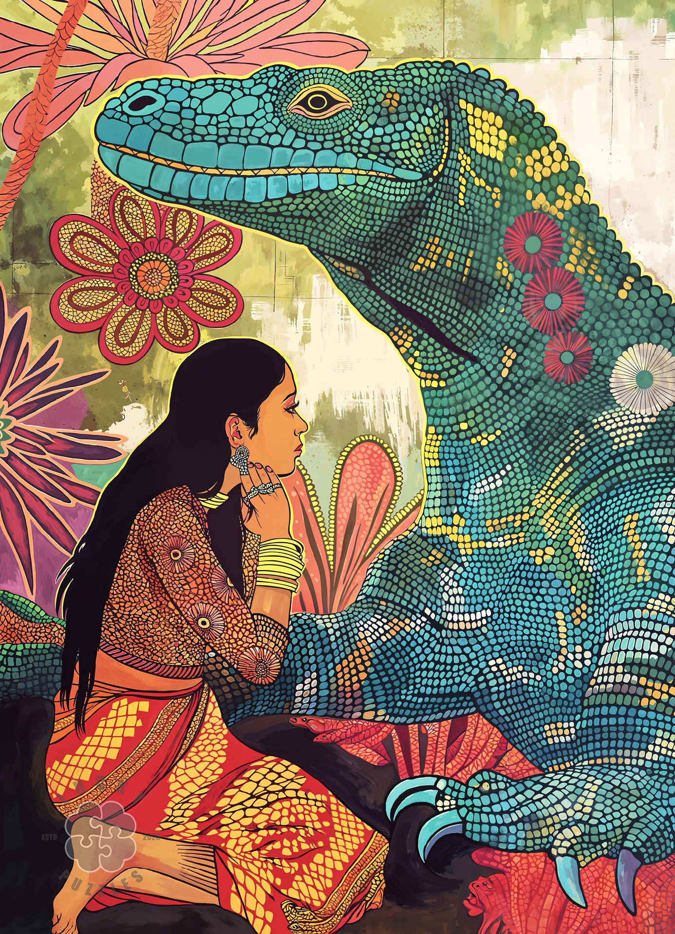 Dragon Puzzle – Komodo's Silent Blessing – 1000 Piece Puzzle