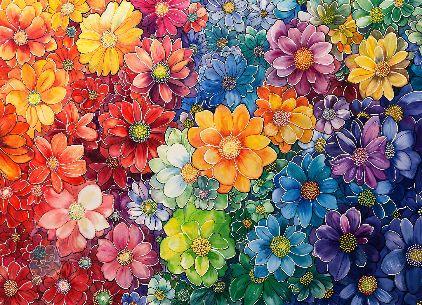 Flower Puzzle – Petal Palette – 1000 Piece Puzzle