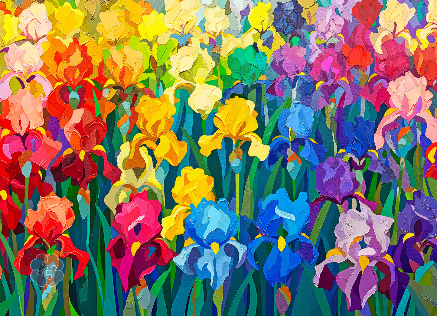 Flower Puzzle – Rainbow of the Iris – 1000 Piece Puzzle