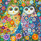 Owl Puzzle – Celestial Owls in Bloom – 1000 Piece Puzzle