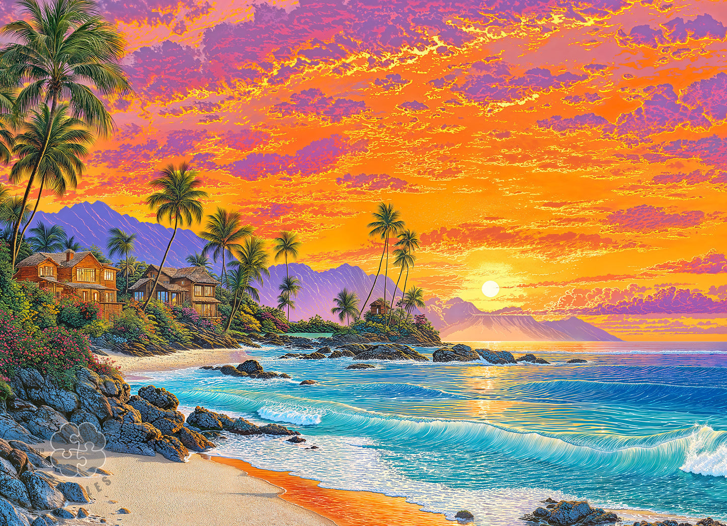 Coastal Puzzle – Sunset Bliss by the Sea – 1000 Piece Puzzle