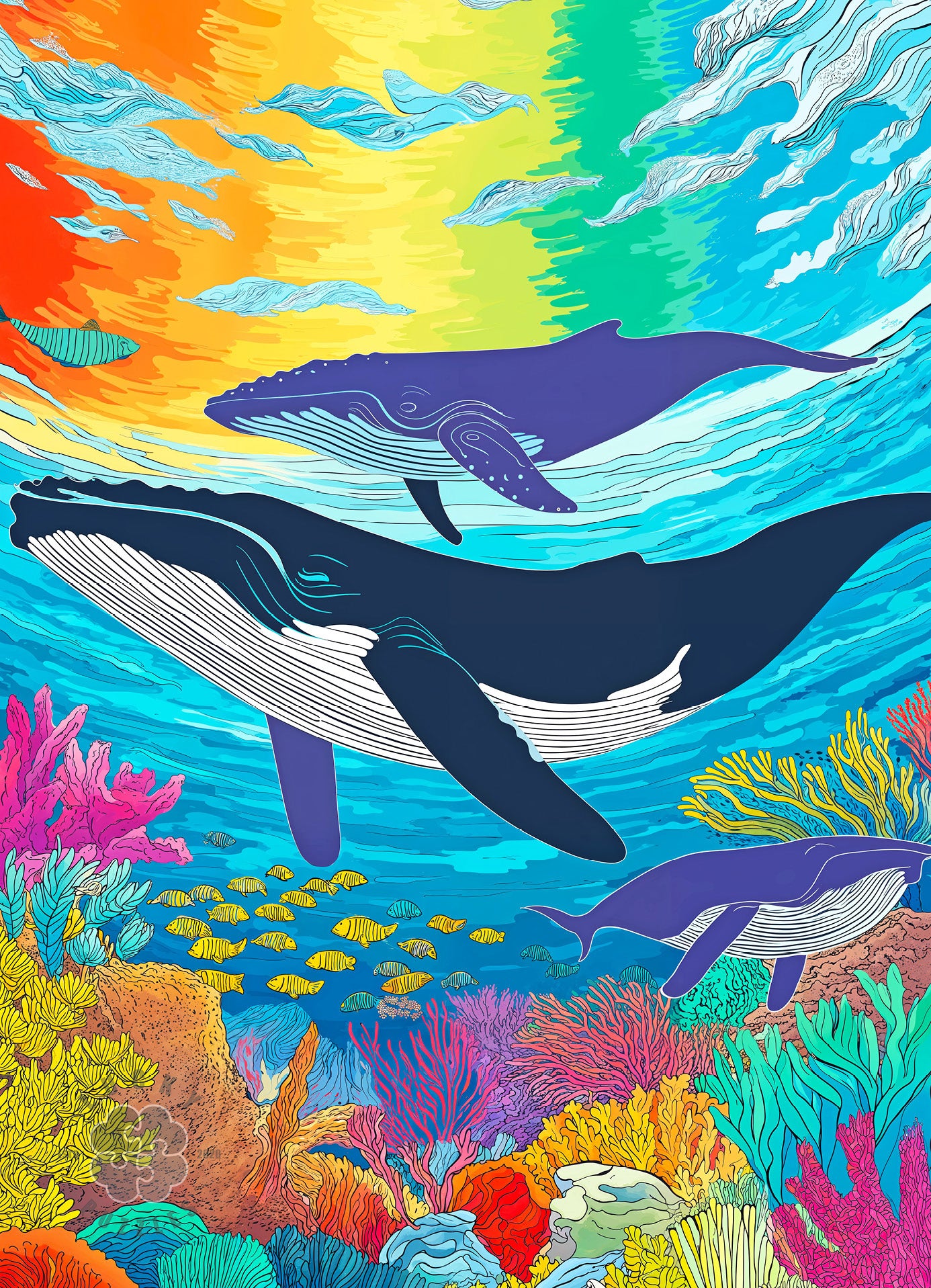 Whale Puzzle – Kaleidoscope of the Sea – 1000 Piece Puzzle