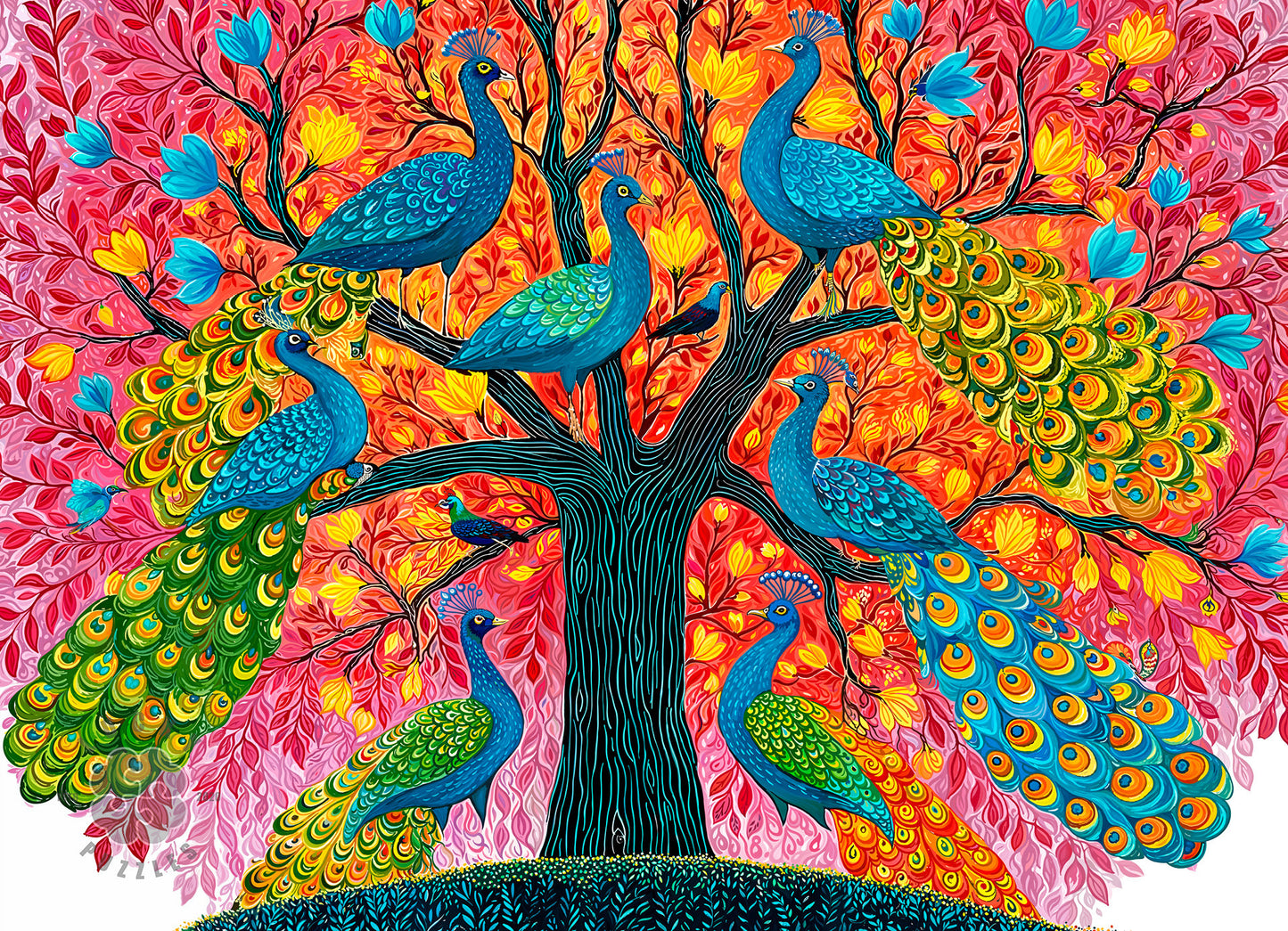 Peacock Puzzle – The Peacock Tree – 1000 Piece Puzzle