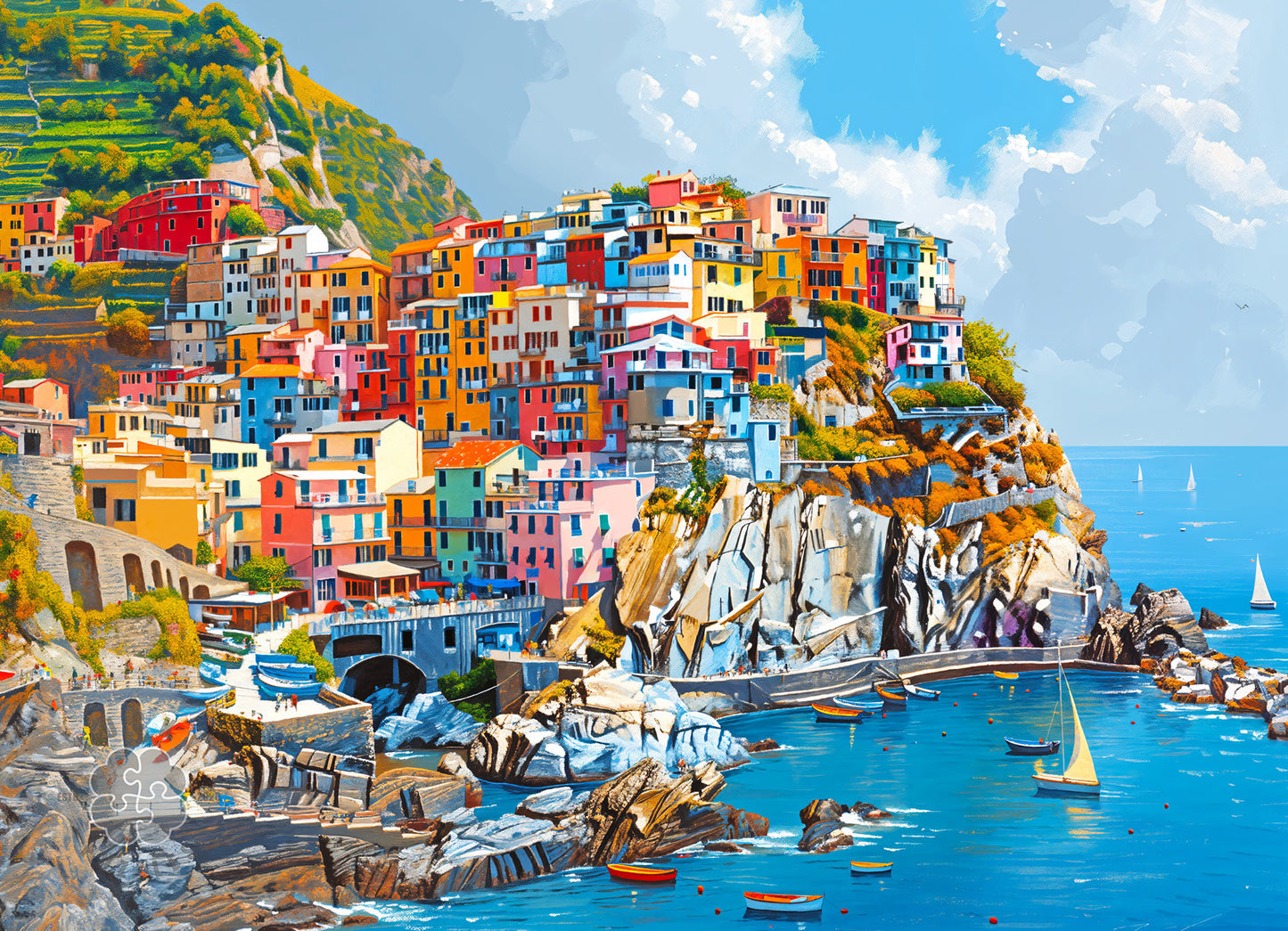 Cinque Terre Jigsaw Puzzle – Cinque Terre in Color – 1000 Piece Puzzle