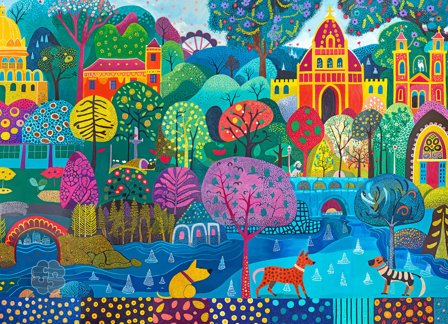 Dog Puzzle – Dogs of El Retiro – 1000 Piece Puzzle