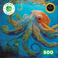 Octopus in a Swirling Sea